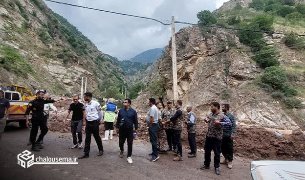 عکس سیل جاده چالوس رستوران دربند خرداد 1403