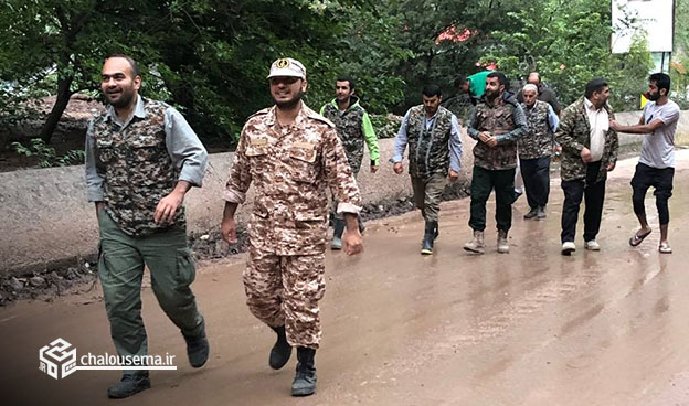 عکس سیل جاده چالوس رستوران دربند خرداد 1403