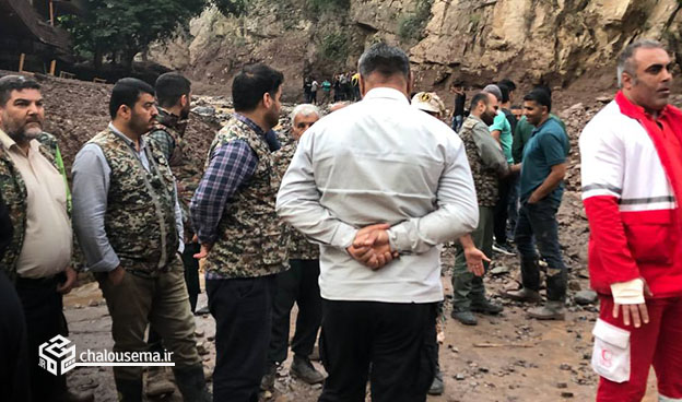 گزارش تصویری سیل جاده چالوس رستوران دربند