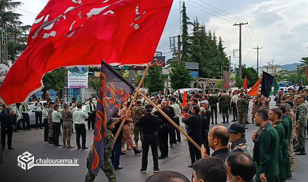 گزارش تصویری مراسم دسته روی نیروهای مسلح شهرستان چالوس