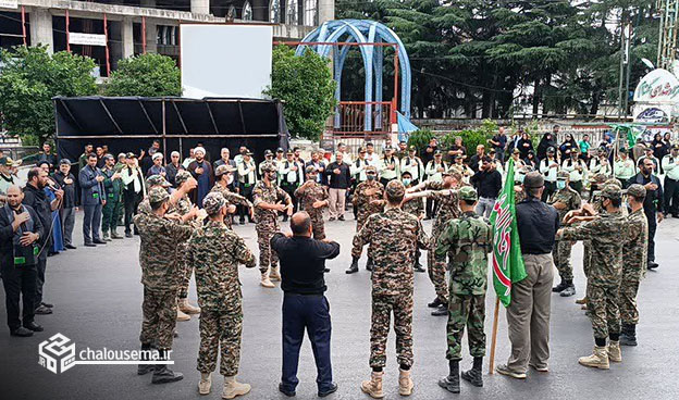 گزارش تصویری مراسم دسته روی نیروهای مسلح شهرستان چالوس