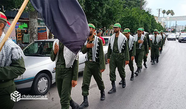 گزارش تصویری مراسم دسته روی نیروهای مسلح شهرستان چالوس