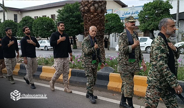 گزارش تصویری مراسم دسته روی نیروهای مسلح شهرستان چالوس