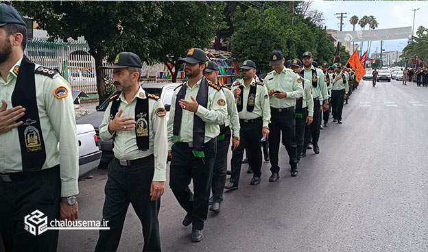 گزارش تصویری مراسم دسته روی نیروهای مسلح شهرستان چالوس