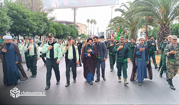 گزارش تصویری مراسم دسته روی نیروهای مسلح شهرستان چالوس