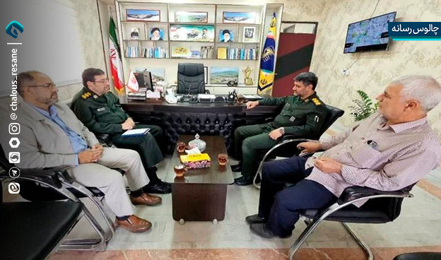 دیدار مدیرکل حفظ آثار و نشر ارزش‌های دفاع مقدس و مقاومت مازندران با فرمانده سپاه چالوس