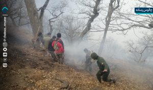 گزارش تصویری کمک های مردمی برای اطفای حریق جنگل های الیت