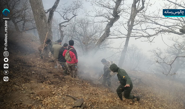 گزارش تصویری کمک های مردمی برای اطفای حریق جنگل های الیت