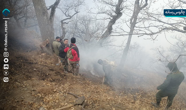 اطفای حریق آتش سوزی جنگل های الیت