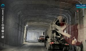 فاز دوم اجرای سقف گالری با فوم‌ بتن و اجرای راک‌ فال جاده چالوس