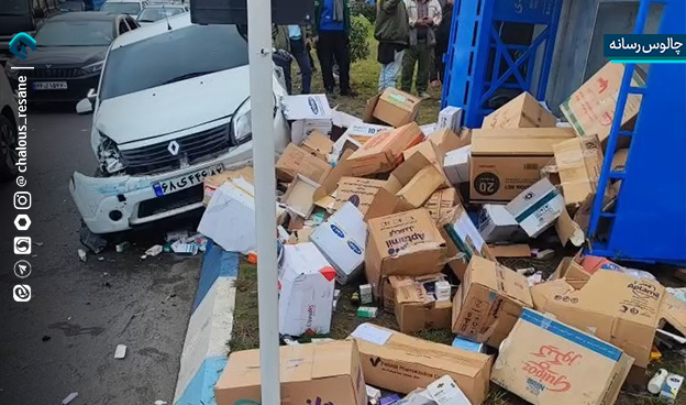 تصادف شدید و واژگونی نیسان در محدوده عباسکلا چالوس