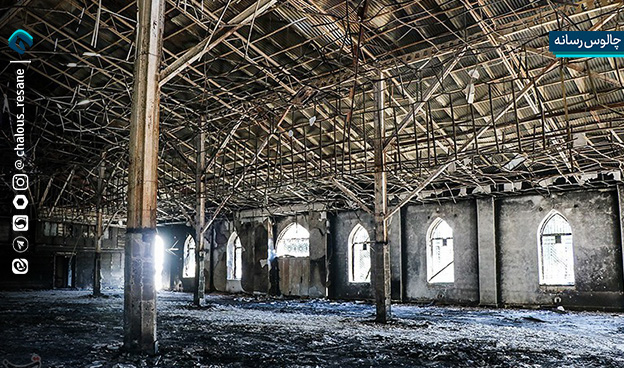 آتش زدن مصلی رامسر توسط اغتشاشگران