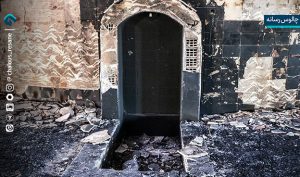 آتش زدن مصلی رامسر توسط اغتشاشگران