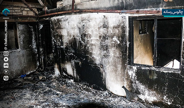 آتش زدن مصلی رامسر توسط اغتشاشگران