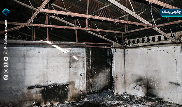 آتش زدن مصلی رامسر توسط اغتشاشگران