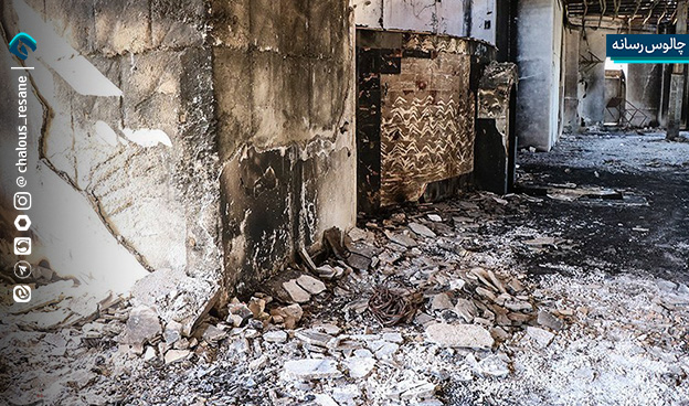 آتش زدن مصلی رامسر توسط اغتشاشگران