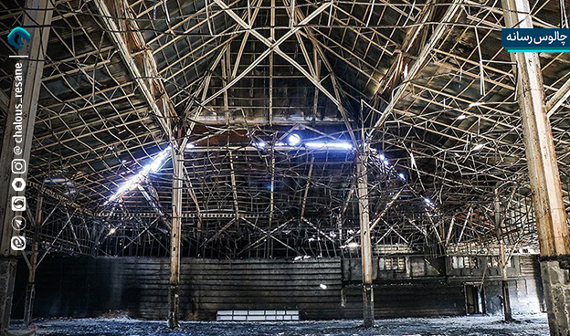 آتش زدن مصلی رامسر توسط اغتشاشگران