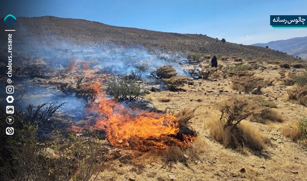 مهار آتش‌سوزی در جنگل‌های مرزن‌ آباد