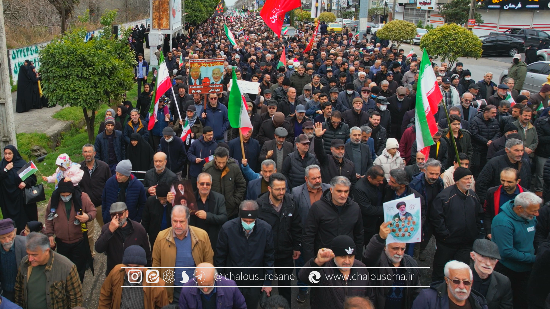 حماسه‌ای به‌وسعت ایمان؛ حضور پرشور مردم چالوس در راهپیمایی روز قدس