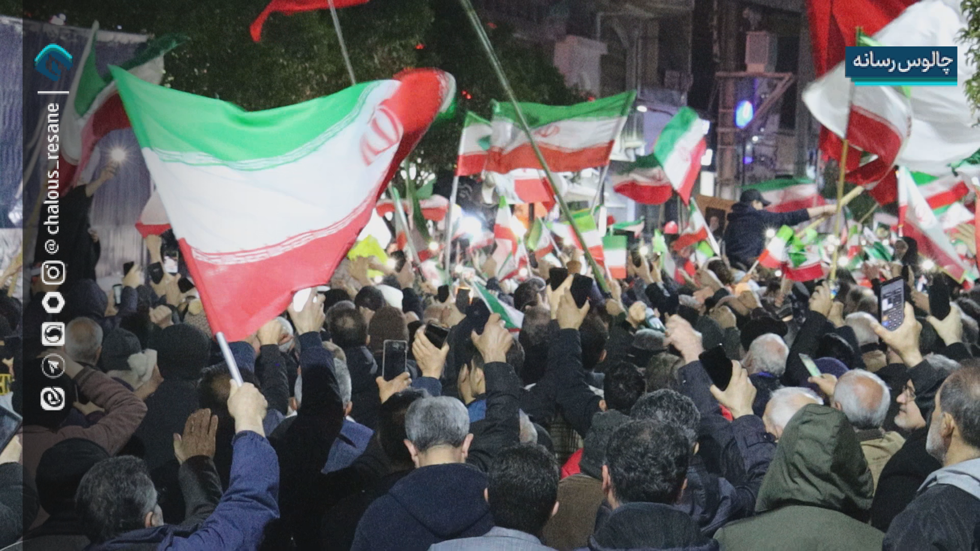 حضور گسترده مردم چالوس در شب بیست‌وپنجم مراسم شب های ایستادگی