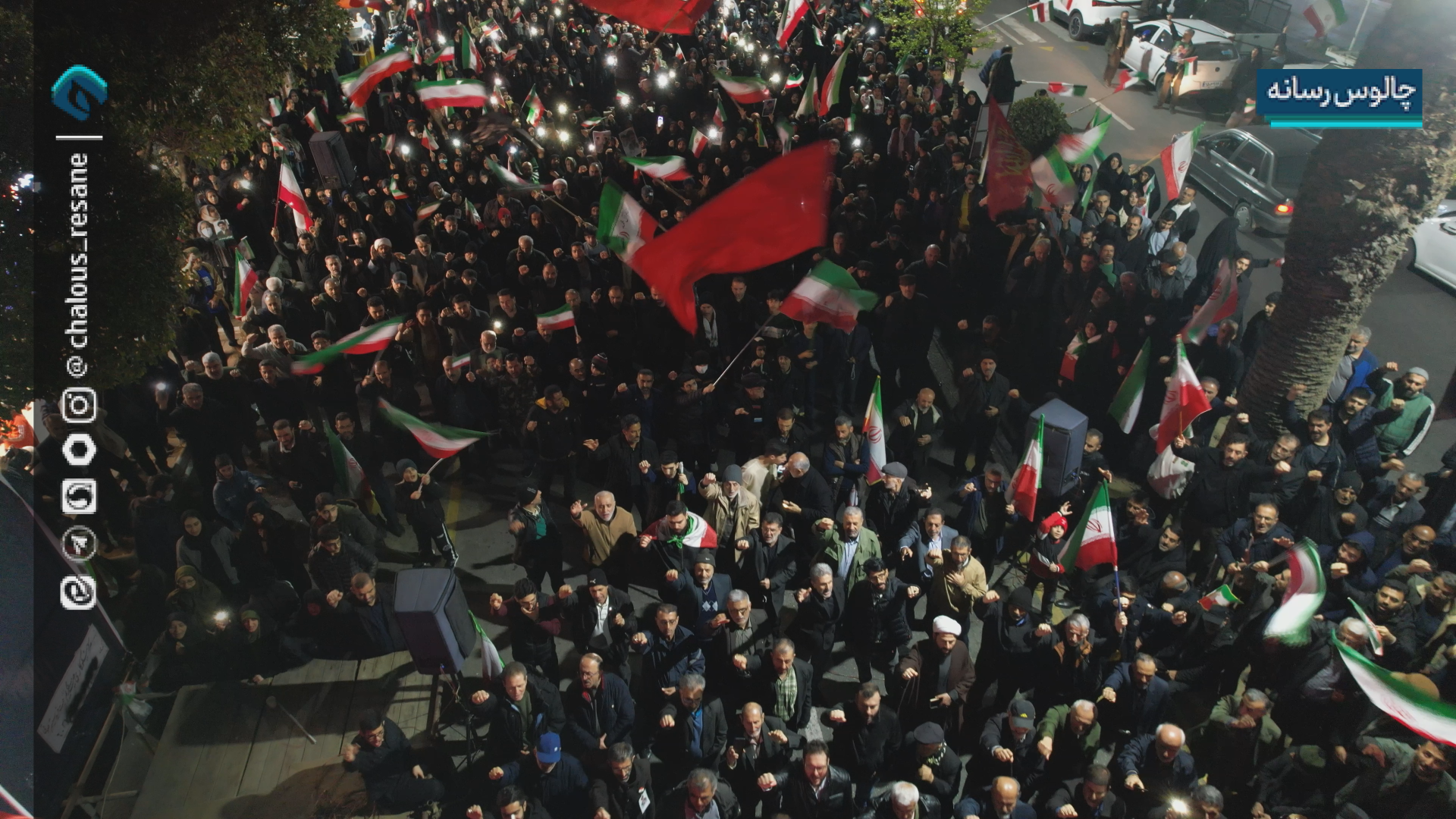 حضور گسترده مردم چالوس در شب های ایستادگی