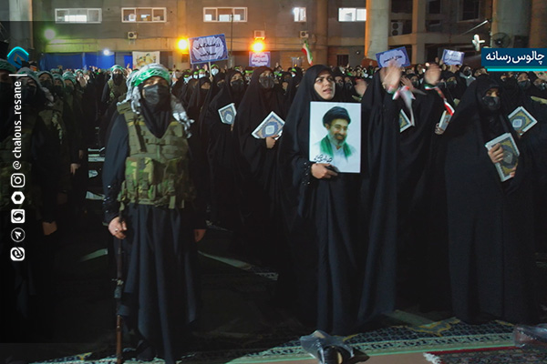 تجلی عهد زینبی در شصتمین شب ایستادگی؛ رزمایش باشکوه «دختران جان‌فدا» در چالوس