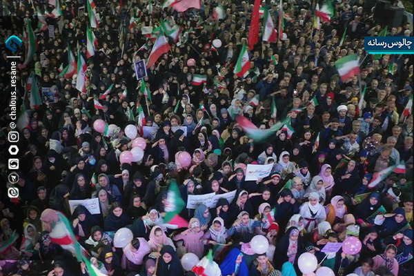 روایتِ چهل‌ونهمین شبِ ایستادگی در قابِ «چالوس رسانه»؛ اینجا دختران، میاندارِ میدانِ رزم‌اند